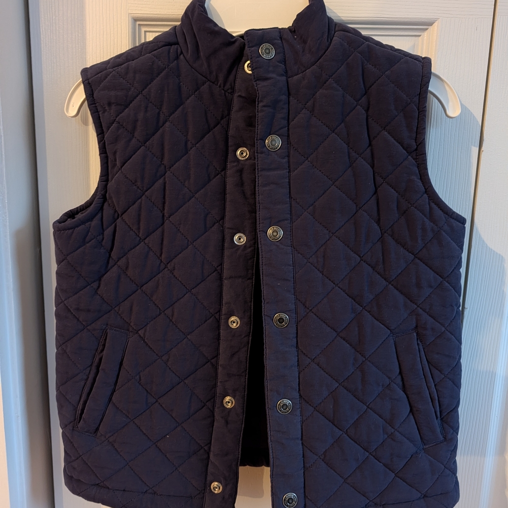Janie and Jack Dark Blue Quilted Vest
